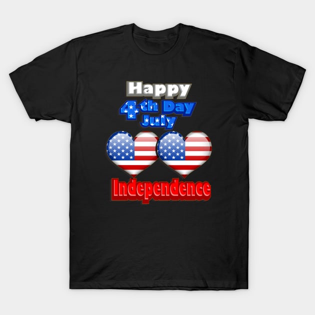 Happy America Day-4th July T-Shirt by Haroun ٍStyle Fashion-2020